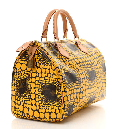 Louis Vuitton Monogram Kusama Town Speedy 30 Yellow 3 of 11