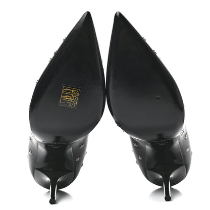 Saint Laurent Calfskin Star Studded Ankle Booties 38 Black 5 of 8
