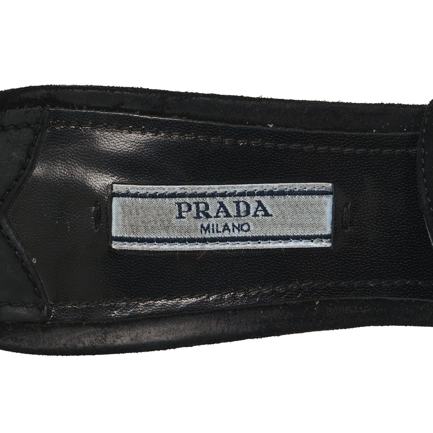 Prada Camoscio Slingback Pumps 40 Black Oro 7 of 10