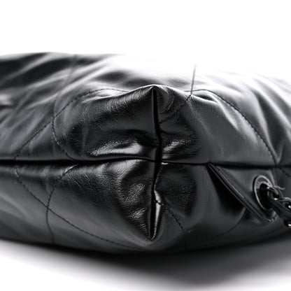 Chanel Shiny Calfskin Quilted Chanel 22 Backpack So Black 9 of 9