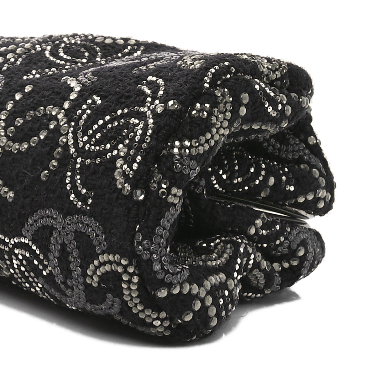 Chanel Tweed Strass Pudong Clutch Black 10 of 10