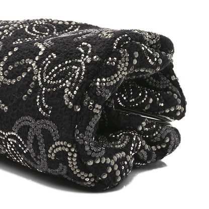 Chanel Tweed Strass Pudong Clutch Black 10 of 10