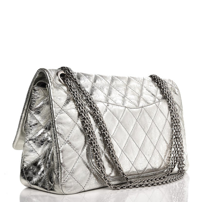 Chanel Metallic Aged Calfskin Quilted 2.55 Reissue 228 Flap Silver 3 of 11