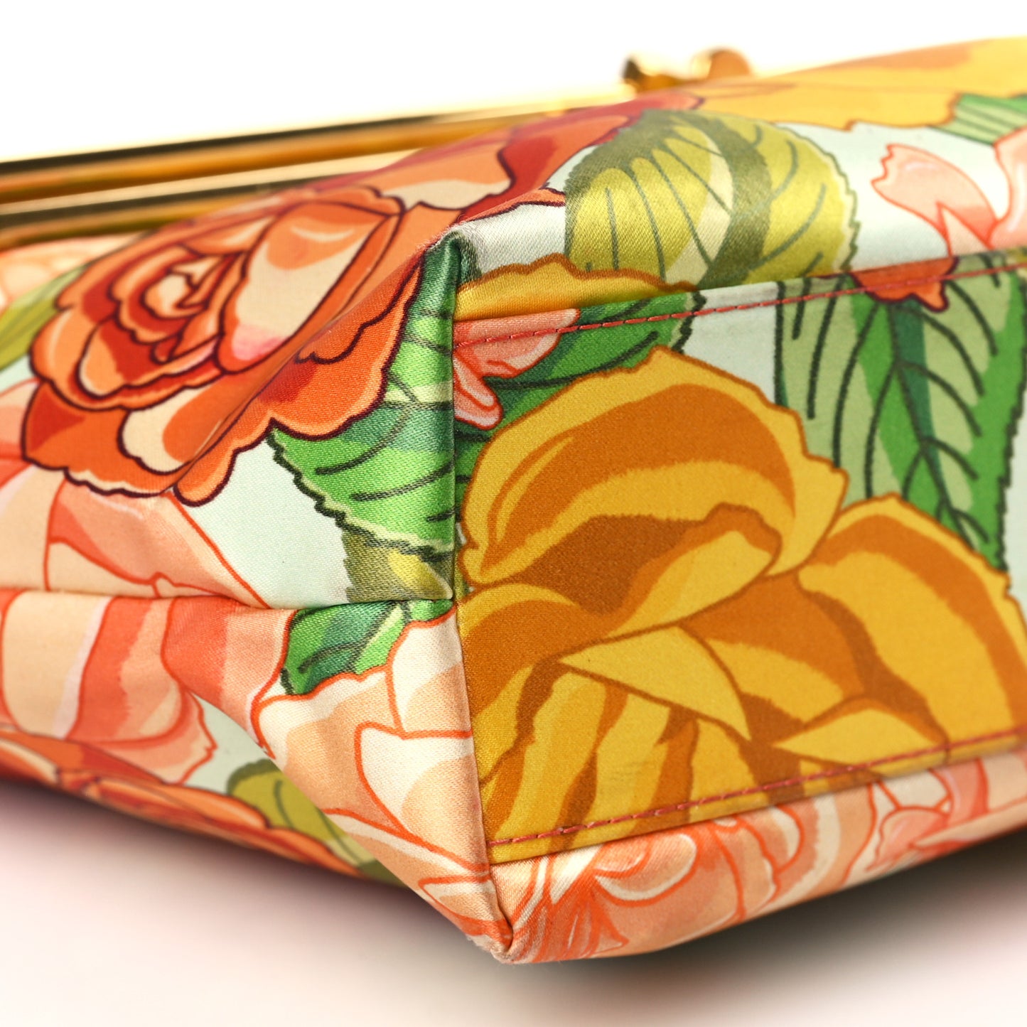 Silk Floral Print Monogram Medium Sac Charniere Fanny Multicolor