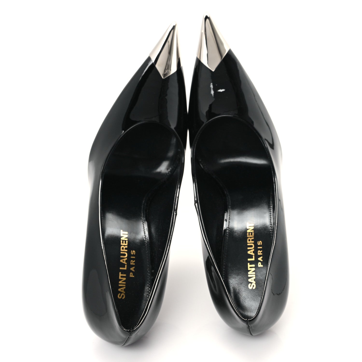 Saint Laurent Vernice Patent Maike Dream 90 Pumps 37.5 Black 2 of 9