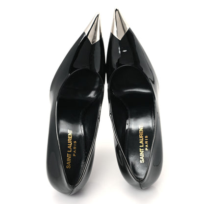 Saint Laurent Vernice Patent Maike Dream 90 Pumps 37.5 Black 2 of 9