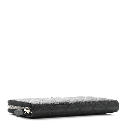 Chanel Caviar Quilted Large Gusset Zip Around Wallet Black 4 of 10