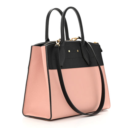 Louis Vuitton Calfskin City Steamer MM Magnolia Black 3 of 18