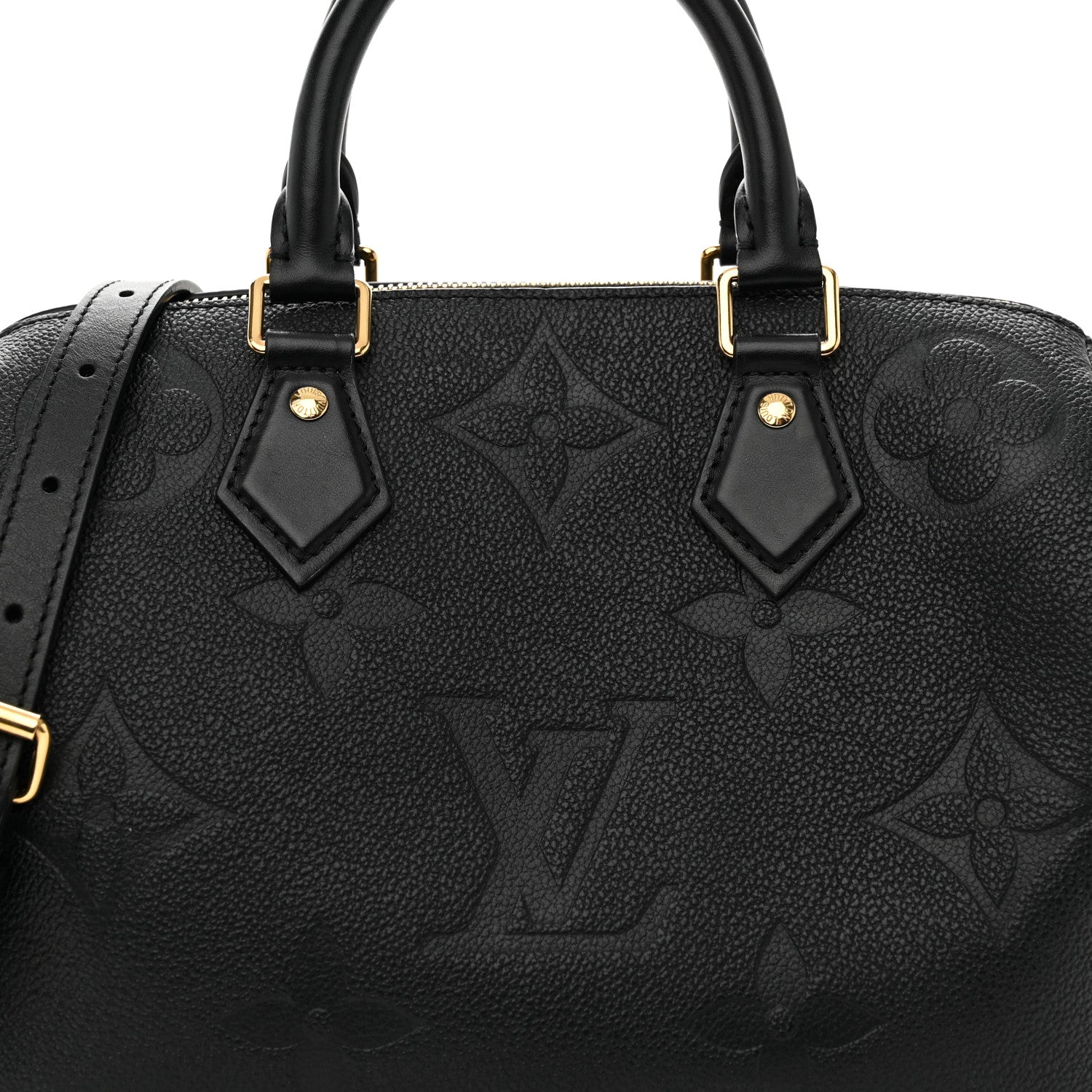 Louis Vuitton Empreinte Monogram Giant Speedy Bandouliere 25 Black 7 of 10