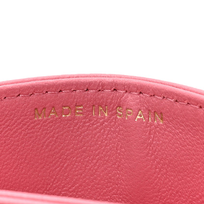 Chanel Lambskin Quilted Flap Card Holder On Chain Pink 11 of 15