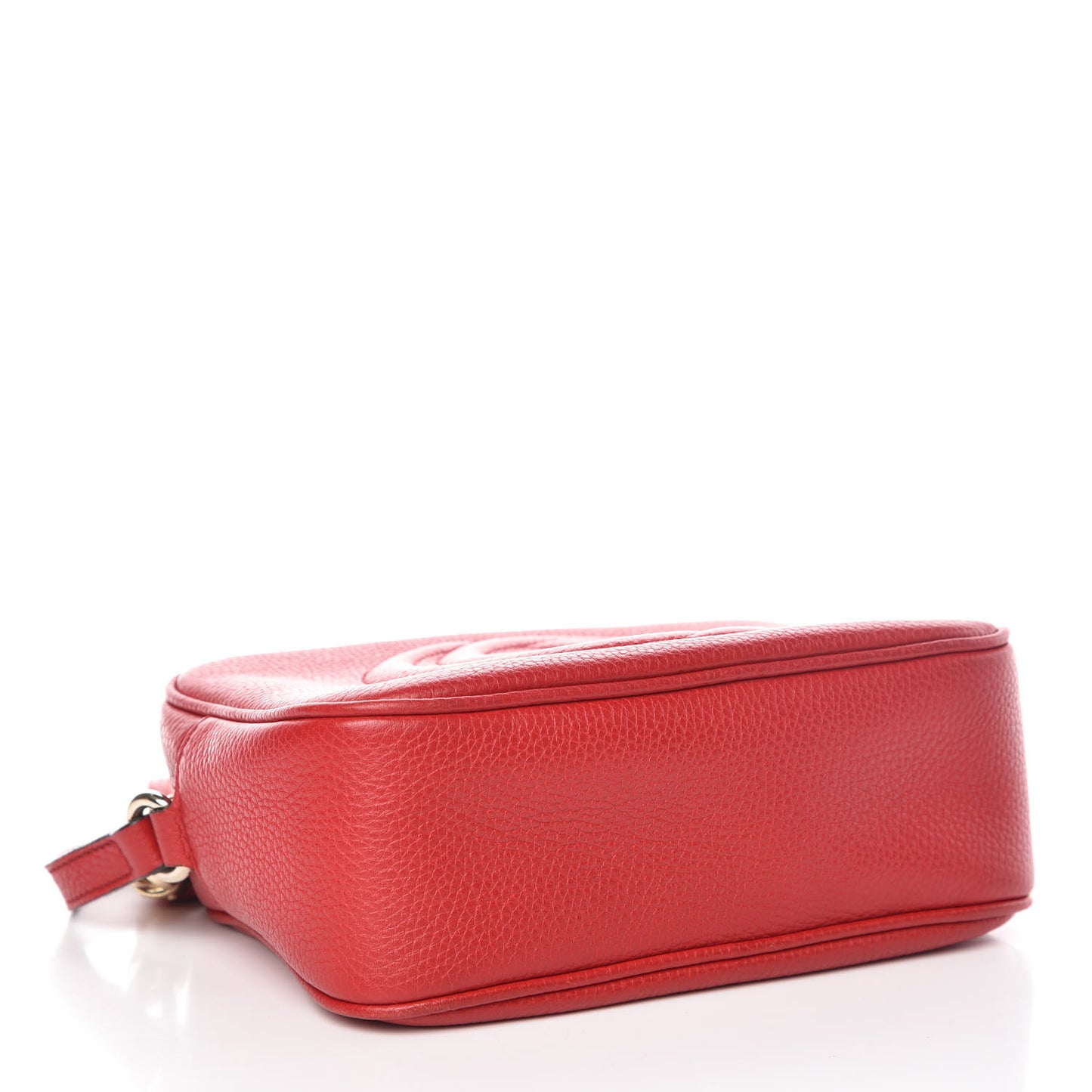 Pebbled Calfskin Small Soho Disco Bag Vibrant Red