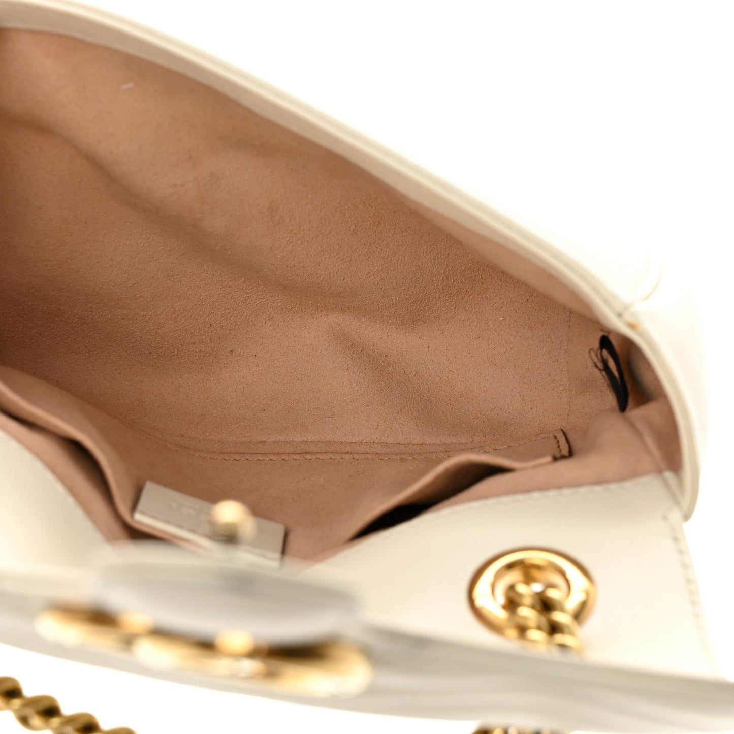 Calfskin Matelasse Mini GG Marmont Shoulder Bag White