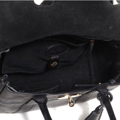 Mulberry Mini Croc Print Small Bayswater Satchel Black 5 of 9