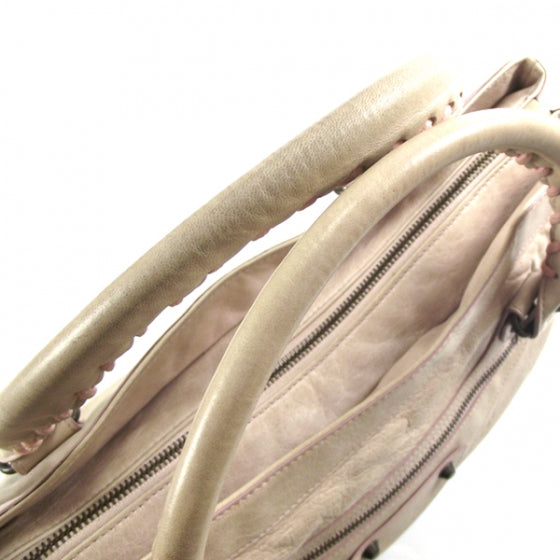 Chevre Classic Hardware Purse White