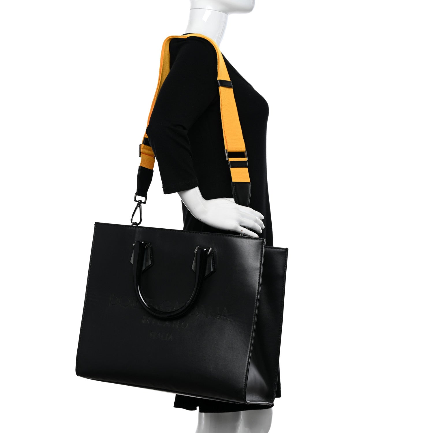 Dolce & Gabbana Calfskin Logo Tote Black 2 of 15