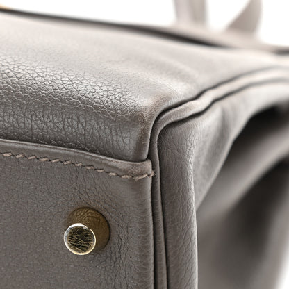 Hermes Evercolor Kelly Retourne 32 Etain 9 of 12