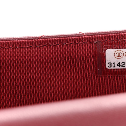 Chanel Lambskin Quilted Top Handle Flap Coin Purse With Chain Burgundy 8 of 11