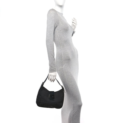 Fendi Zucchino Small Hobo Black Black 2 of 10