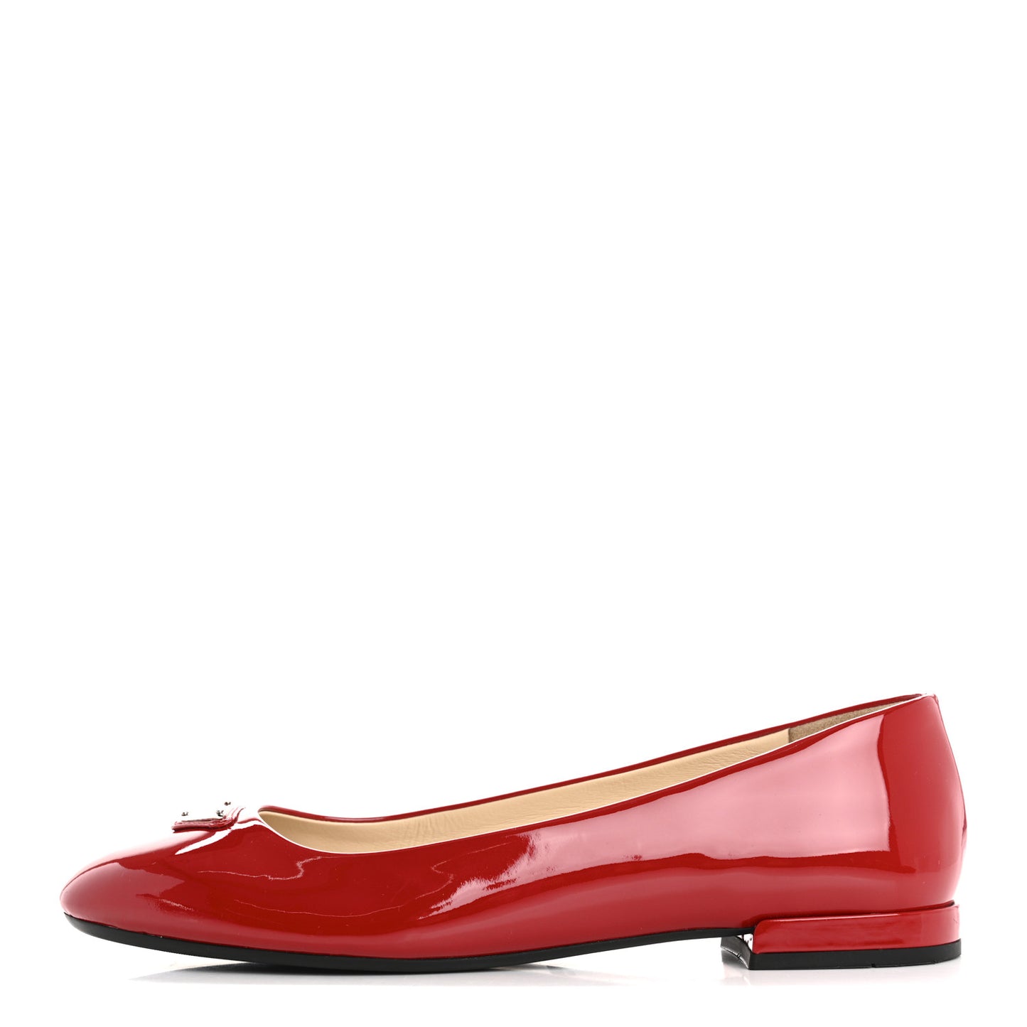 Patent Triangle Ballerina Flats 36.5 Rosso