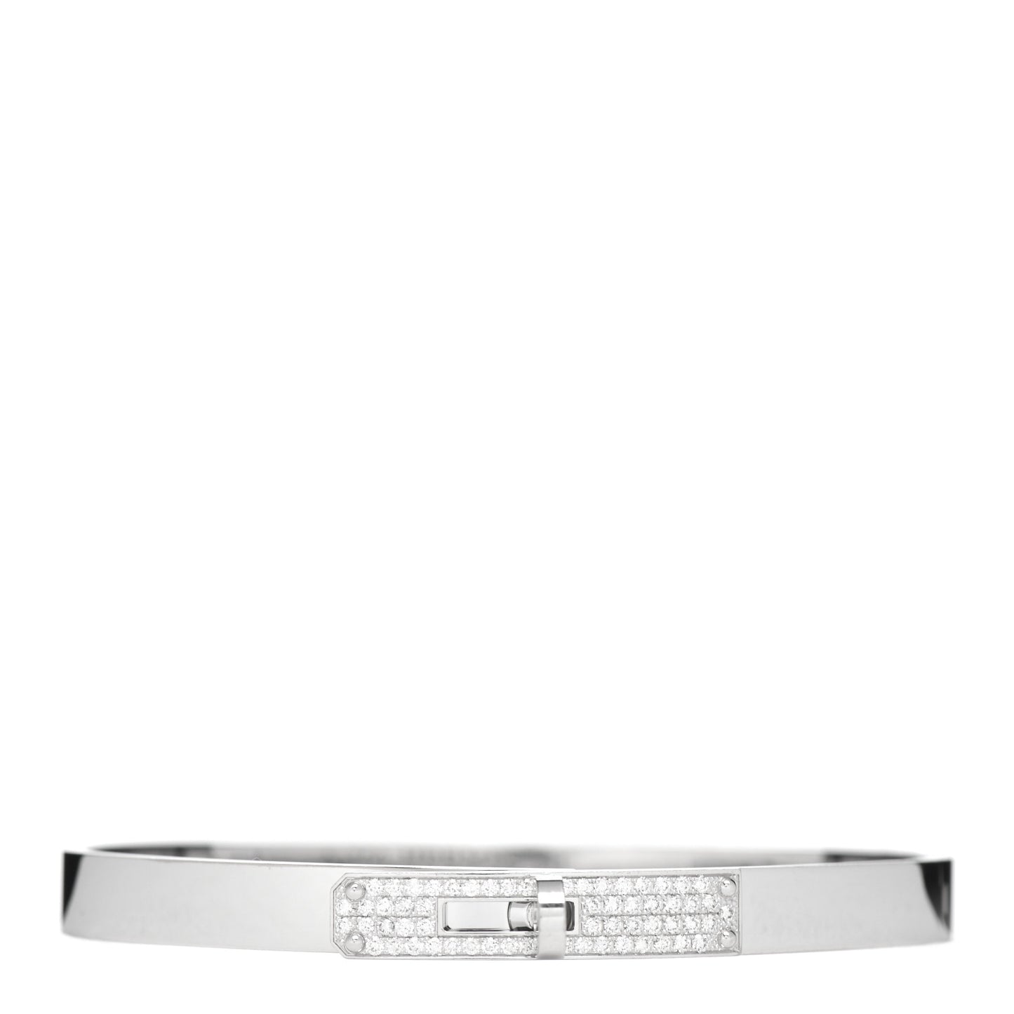 18K White Gold Diamond PM Kelly Pave Bracelet SH