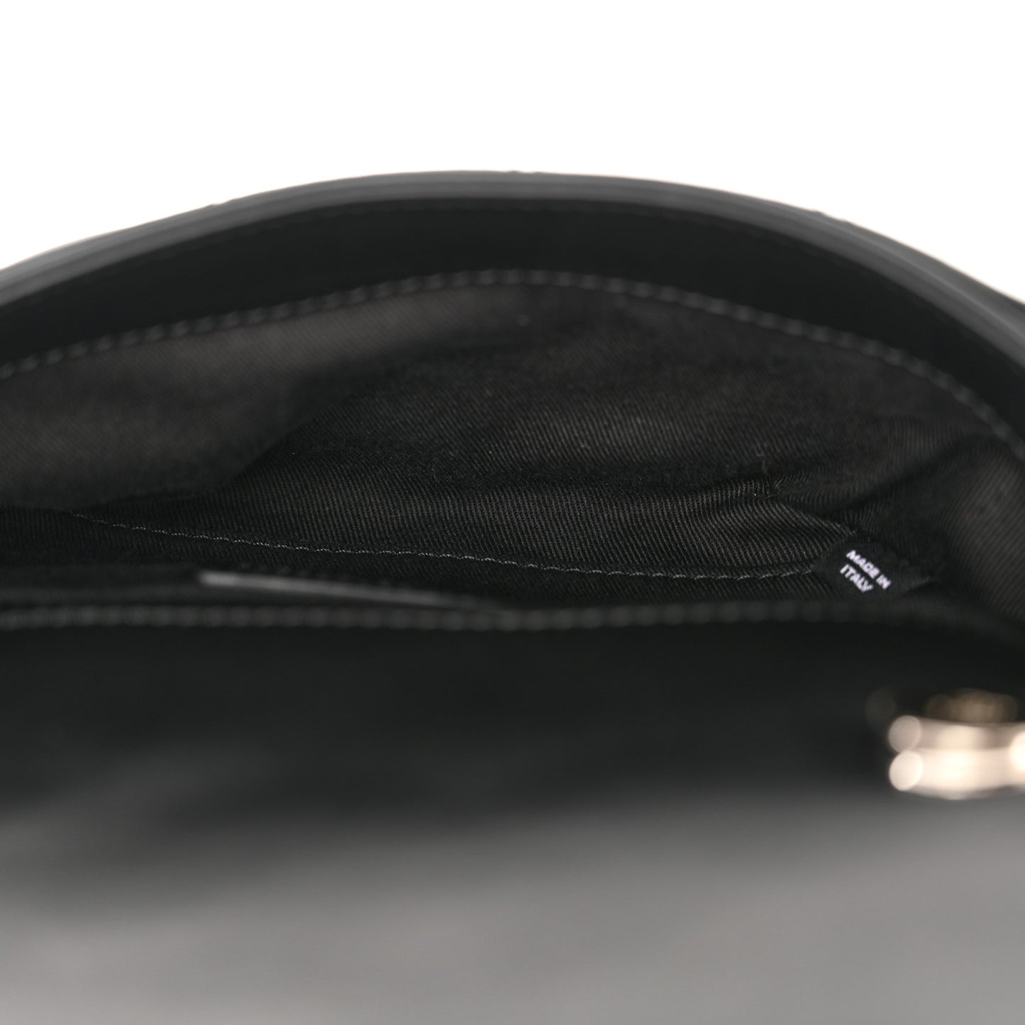 Calfskin Quilted CC Uniform Flap Belt Bag Black