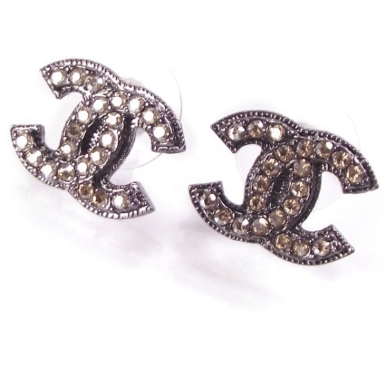 Crystal CC Logo Earrings