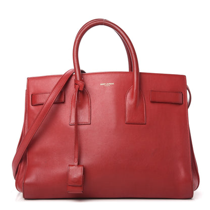 Saint Laurent Calfskin Small Sac De Jour Lipstick Red 1 of 14