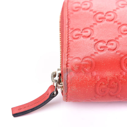 Gucci Guccissima Vitello Tender Zip Around Wallet Sporting Red 4 of 4