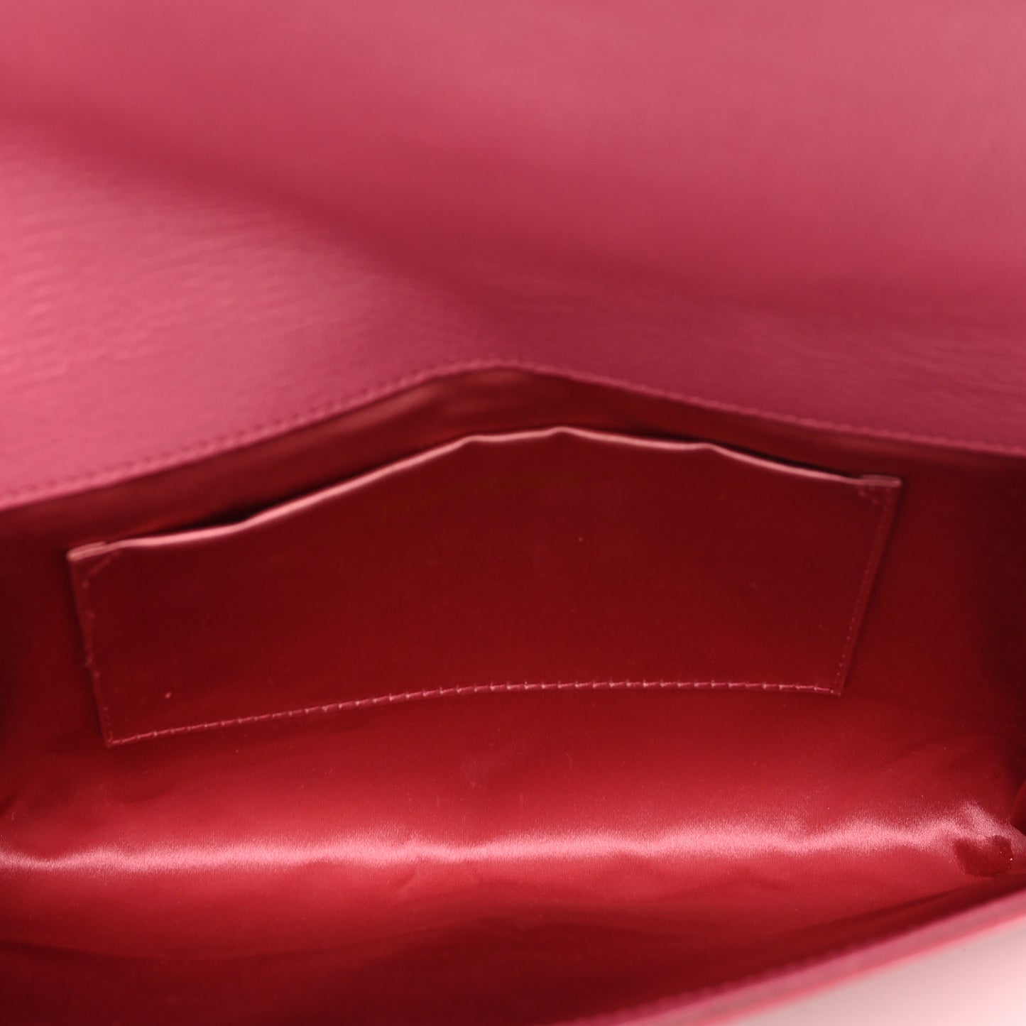 Calfskin Classic Y Ligne Clutch Fuchsia