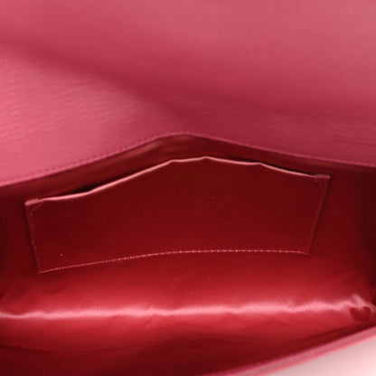 Saint Laurent Calfskin Classic Y Ligne Clutch Fuchsia 5 of 12