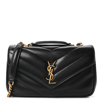 Saint Laurent Lambskin Chevron Quilted Small LouLou Black 1 of 11
