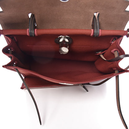 Hermes Vache Hunter Toile Herbag Zip 31 PM Rouge H Ebene 6 of 10