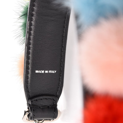 Fendi Mink Fur Pom Pom Mini Strap You Black Multicolor 4 of 5