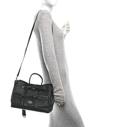 Balenciaga Smooth Calfskin Small Bel Air Carry All Bag Black 3 of 9