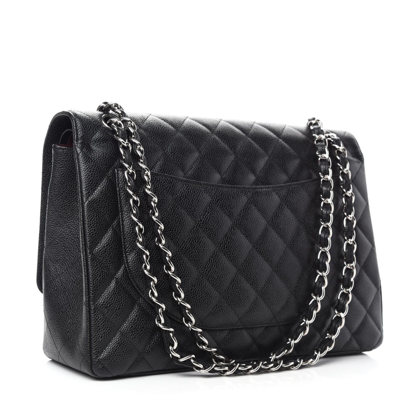 Caviar Quilted Maxi Double Flap Black