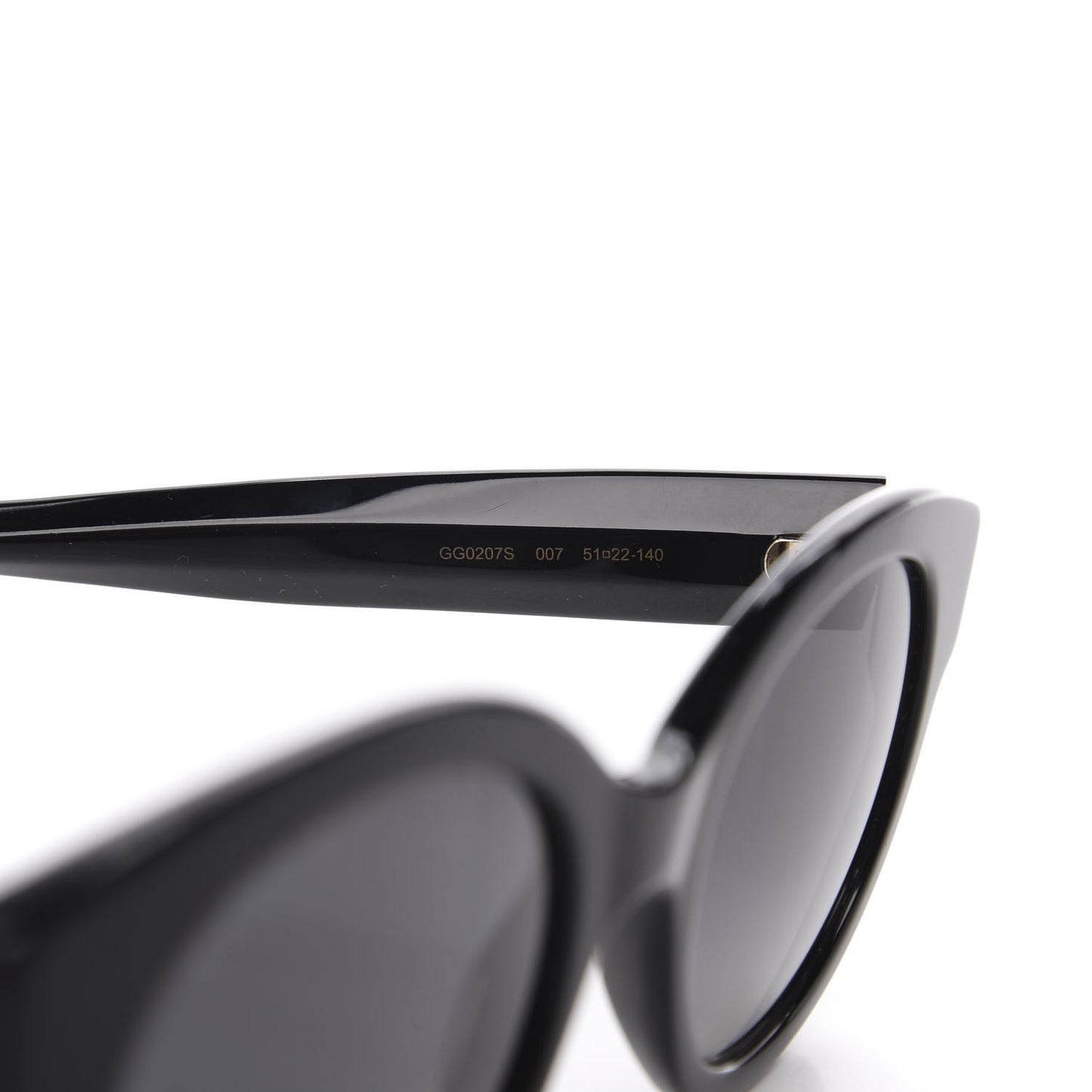 Round Frame GG Star Sunglasses GG0207S Black
