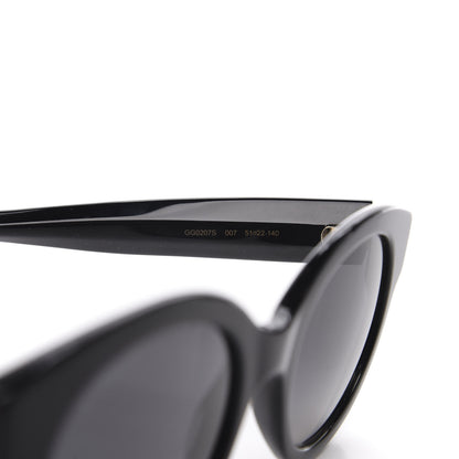 Gucci Round Frame GG Star Sunglasses GG0207S Black 5 of 8
