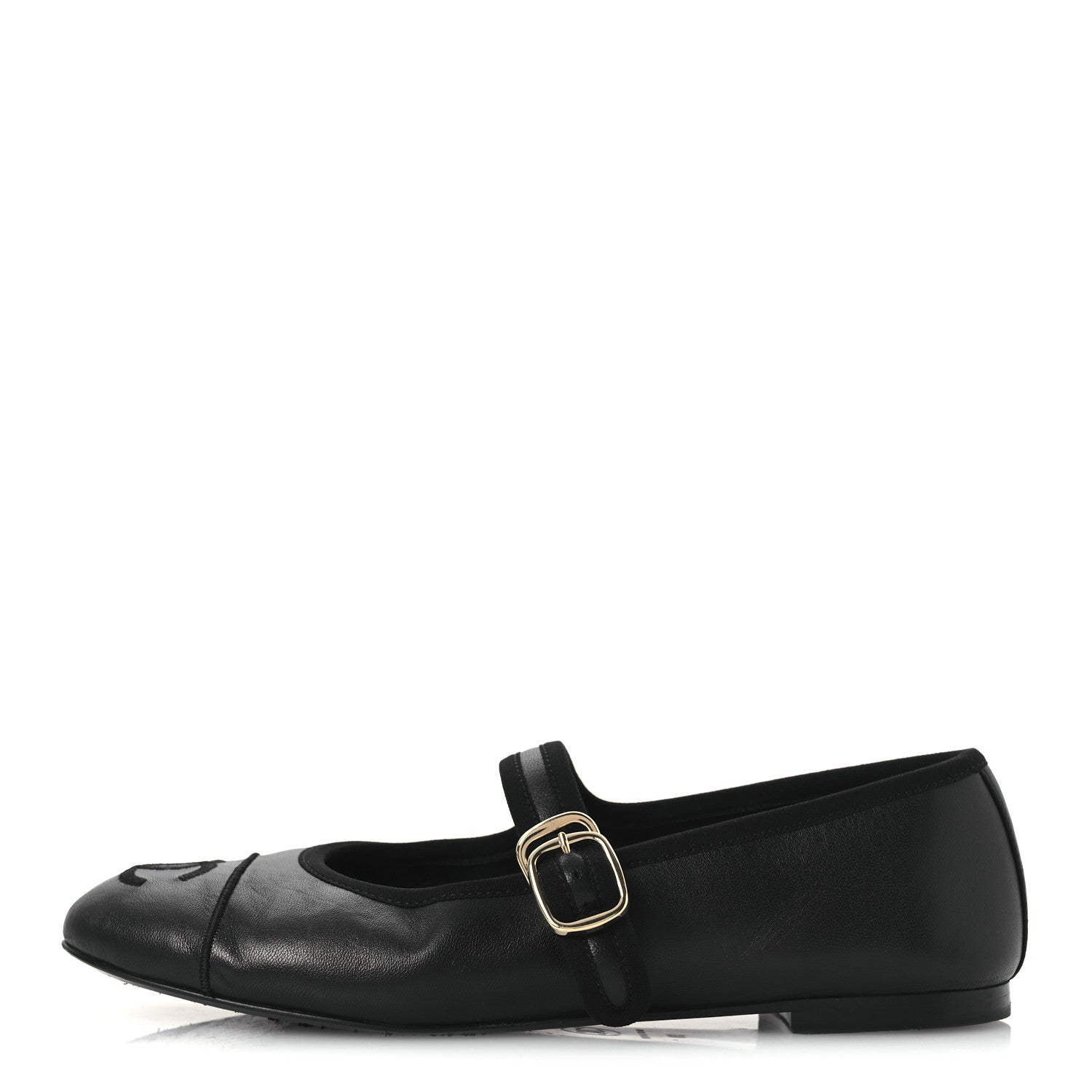 Chanel Lambskin Mary Jane Flats 36 Black 1 of 12