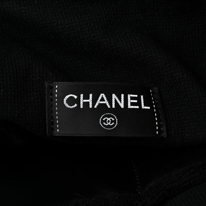 Chanel Terry Cotton CC Beach Tote Set Black 7 of 13