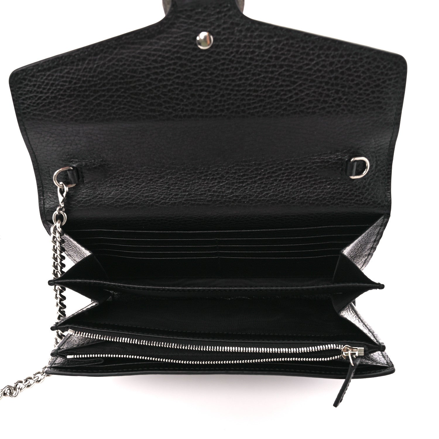Gucci Calfskin Mini Dionysus Chain Wallet Black 5 of 12