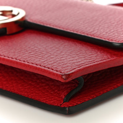 Gucci Dollar Calfskin Interlocking G Chain Wallet Red 9 of 12