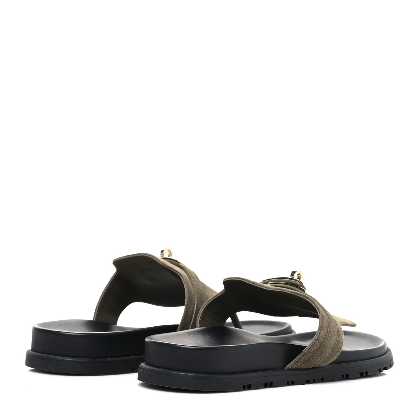 Suede Goatskin Womens Empire Sandals 37 Vert Toundra