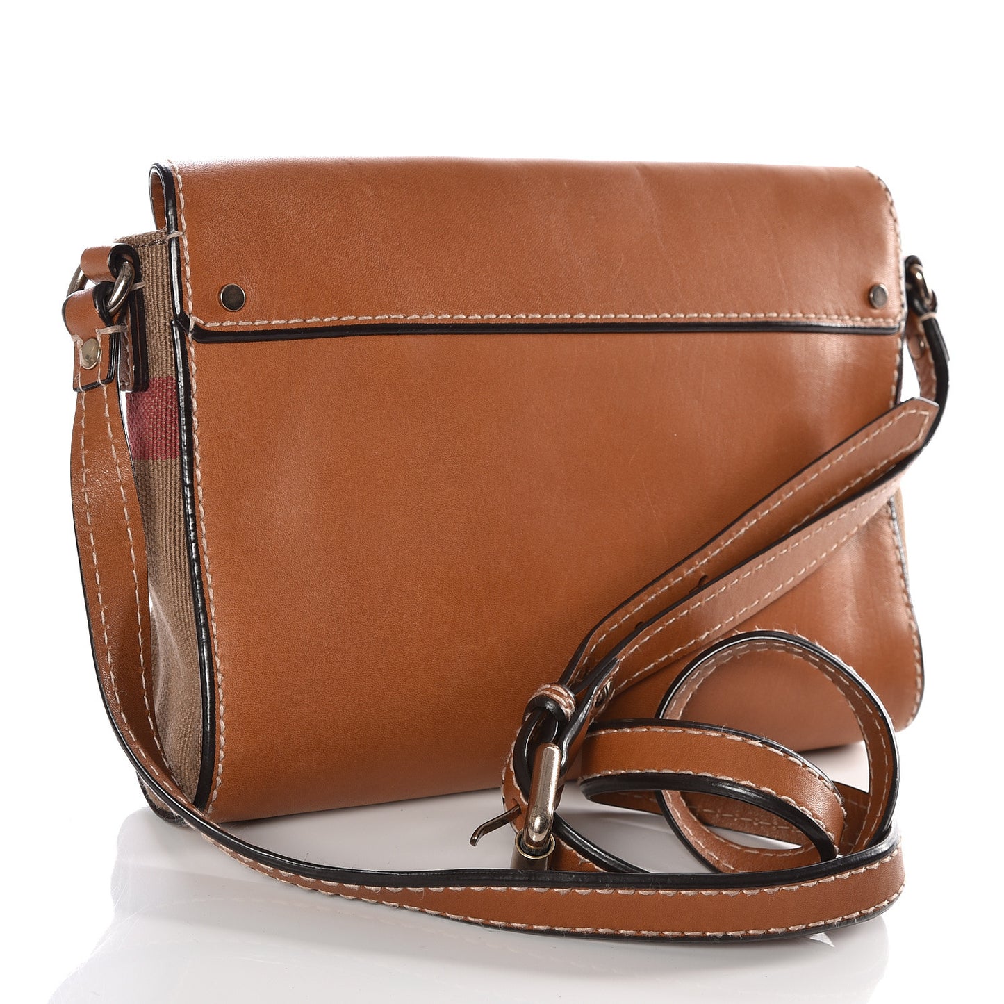 Canvas House Check Small Henham Crossbody Tan