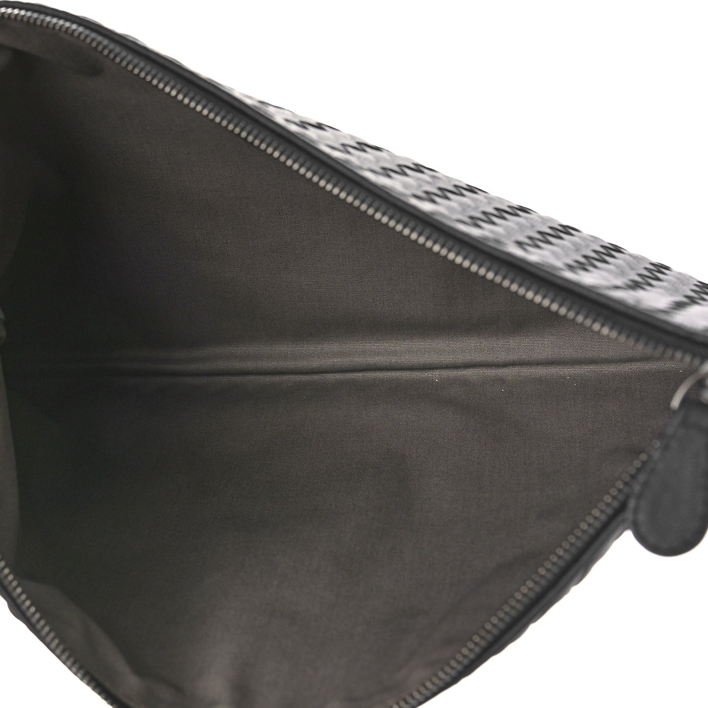 Nappa Intrecciato Medium Zip Pouch Black