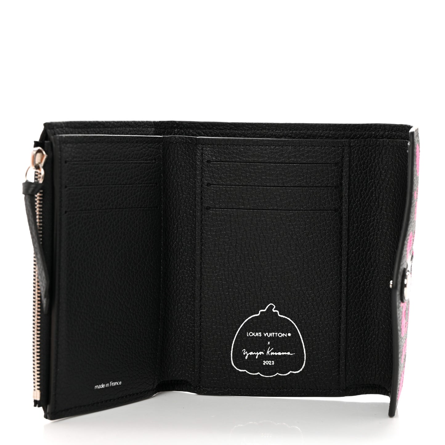 LV X YK Empreinte Monogram Victorine Wallet Black Fuchsia