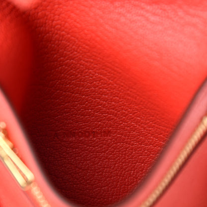 Hermes Chevre Mysore Bearn Compact Wallet Rouge Tomate 7 of 7