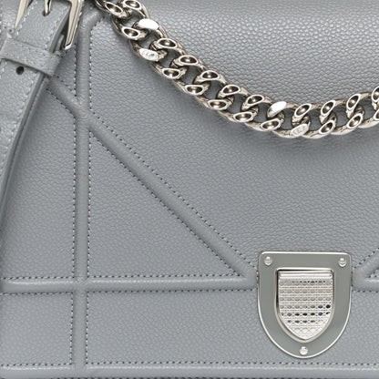 Christian Dior Grained Calfskin Medium Diorama Flap Bag Gris 13 of 14