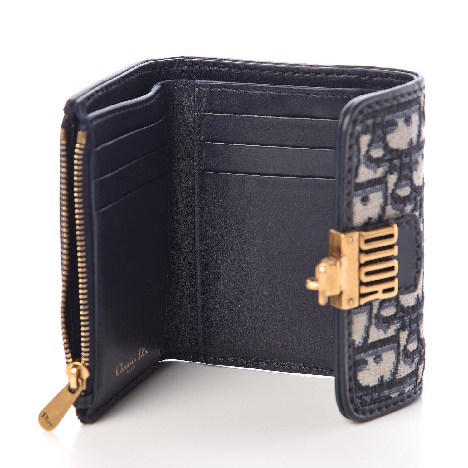 Christian Dior Oblique DiorAddict Wallet Blue 5 of 7