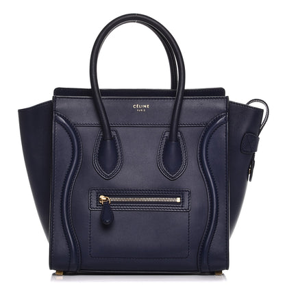 Celine Smooth Calfskin Micro Luggage Navy Blue 1 of 7