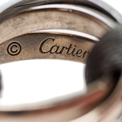 Cartier 18K White Gold Ceramic Trinity Cord Bracelet Grey 3 of 6